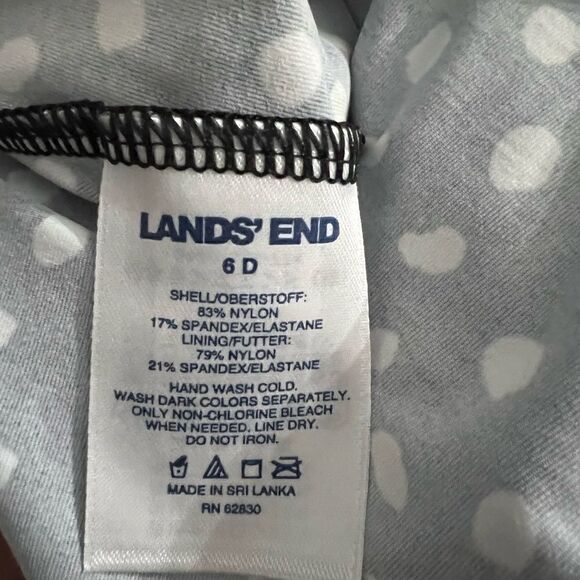 Land's End One Piece Swimtop Full Support Size 6D - Picture 9 of 14